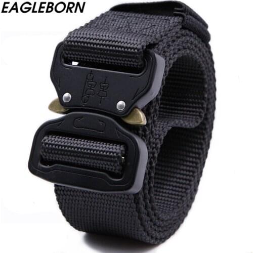 Outdoor Military Equipment Knock Off Army Belt Mens Heavy Duty Soldier Combat Tactical Belts Sturdy 100% Nylon Waistband 3.8cm