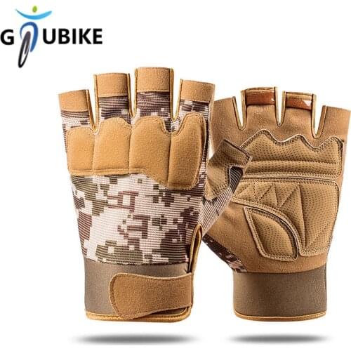 CTUBIKE Half Finger Sports Gloves Wear-resistant Tactical Gloves Shock-absorption Anti-slip Outdoor Sport Cycling Gloves