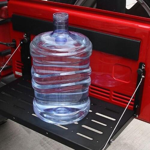 J177 Black steel rear door table tail gate table for jeep wrangler JK 07-16 for auto products Lantsun