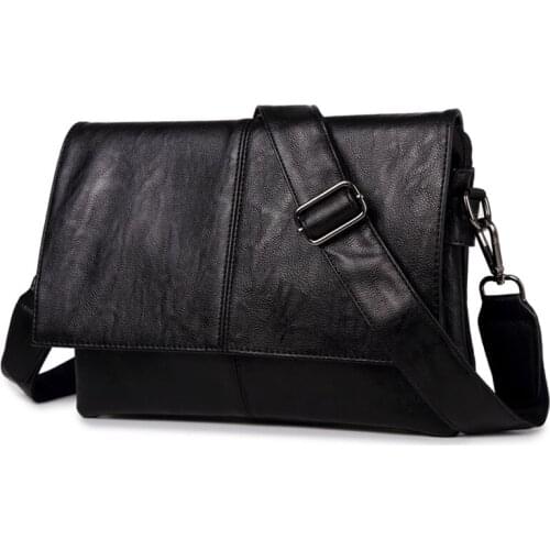 High Quality Leather Mens Messenger bags Casual Soft PU Leather Male Travel Shoulder bag brand Designer Crossbody bags Bolsas