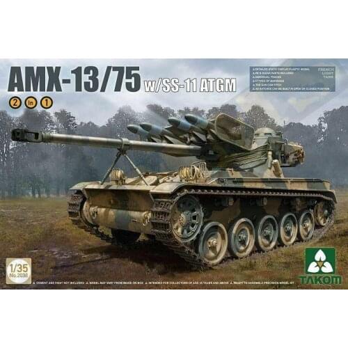 Takom 1/35 2038 French Light Tank AMX-13/75 w/SS-11 ATGM