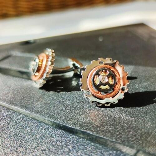 Gearwheel design cufflinks for mens 4Tone Rose gold/Gold/White/Black Plated cuff link for wedding Luxury Mans cuff buttons