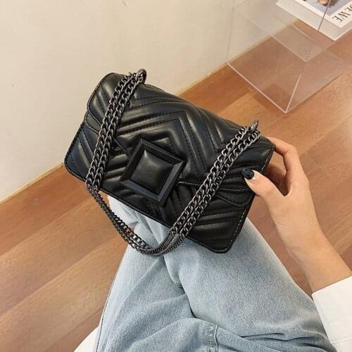 Women Small Fragrance Style Shoulder Bag Fashion Rhombus Lattice Pattern Chain Design Messenger Bag Mini Square Crossbody Bag