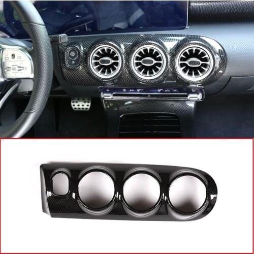 1 Pcs Central Control Air Conditioning Decorative Panel ABS Chrome For Mercedes benz A Class W177 2019 Accessories