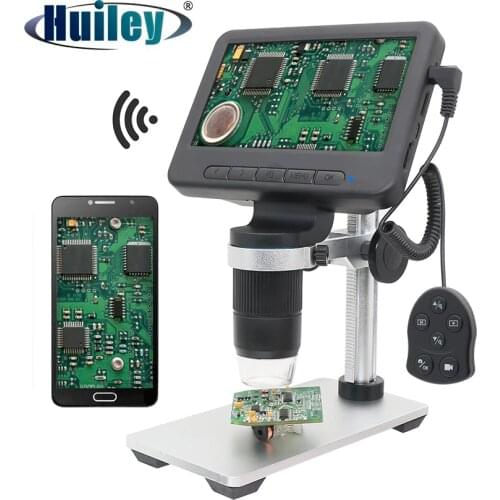 1000X WiFi Portable Digital Microscope PCB Inspection Watch Repair 5-inch HD Chargable Electron Microscope Camera for Smartphone