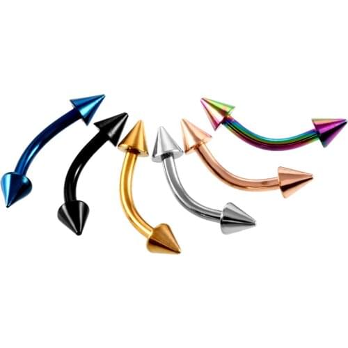 2/10Pcs Stainless Steel Eyebrow Piercing Screw Thread Cone Studs for Women Body Jewelry Ear Cartilage Tragus Helix Piercing