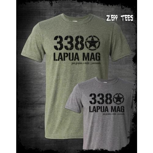 338 Lapua Mag T-Shirt Long Range Precision Rifle Shooting Big Bore 2A Gun Rights