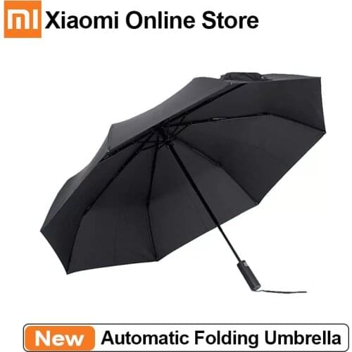 Xiaomi Mijia Automatic Folding Umbrella Sunny Rainy Umbrella Three UV Aluminum Windproof Waterproof UV Summer Winter Umbrella