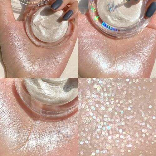 4 Color Face Highlighting Shimmer Primer Mashed Potato Texture High Gloss Powder No Floating Powder Long Lasting Makeup TSLM1