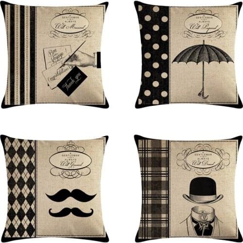 Umbrella Decorative Cushion Cover Cotton Linen Square Throw Pillow Cover 45x45CM Pillow Case Home Office Car Sofa Decor
