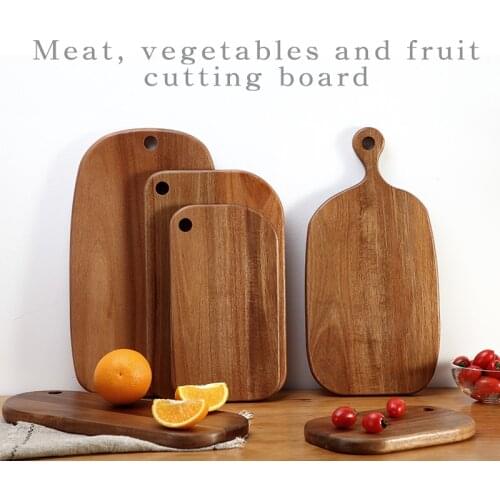 Acacia woodchoppingboard Fruit dish Sushi plate bread plate Coffee tray Side dish plate Meat, vegetables and fruit cutting board