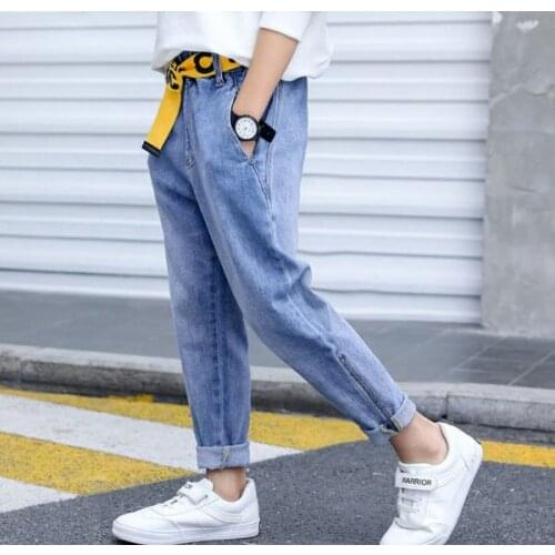 Childrens trousers boy jeans fashion casual trousers Korean edition