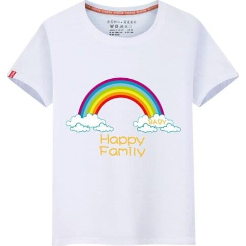 5pcs/lot boys t shirts girls tshirts cotton summer tops rainbow print short sleeve kids children tees 2-8T baby boys clothes
