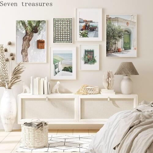 Mediterranean Canvas Painting Portugal Landscape Posters And Prints Cuadro Picture Living Room Art Wall Home Summer Decoration