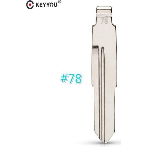 KEYYOU Metal Blank Uncut Flip KD Remote Key Blade Type #78 for Chery Fengyun2 Original NO. 78 Blade