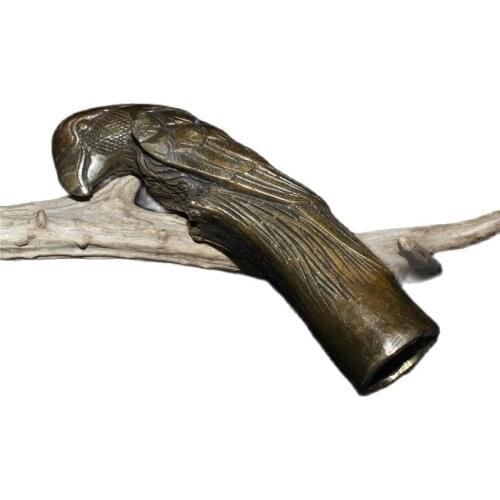 Chinese Old Beijing Old goods Copper eagle head crutch head handle
