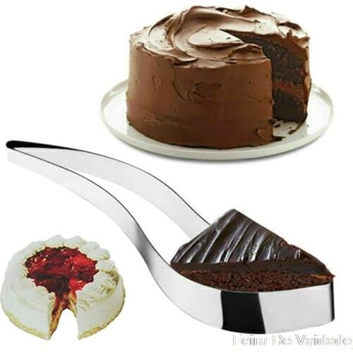 Creative Stainless Steel Cake Slicer Curved Leaf-shaped Cutter All-in-one Cake Cutting Clip Baking Kitchen Accessories Tools