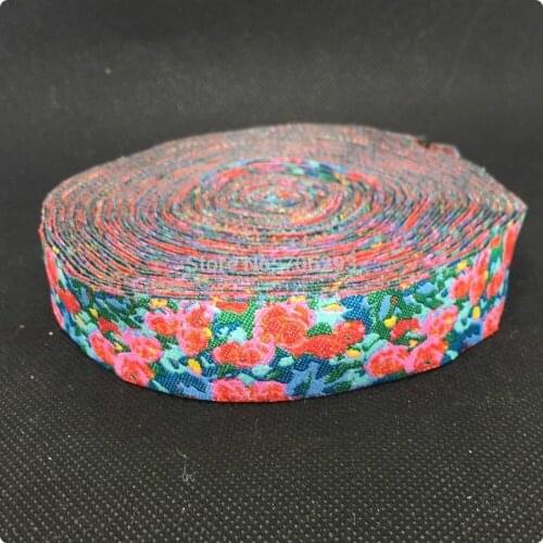 HOT!!! 2015 NEW wholesale 7/8'' 22mm Wide Dark flower sole style Woven Jacquard Ribbon dog chain accessories 10yards/lots