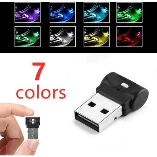 Mini USB LED RGB Ambient Light Car Light Auto Interior Atmosphere Light Low-power RGB Multi-function High-bright