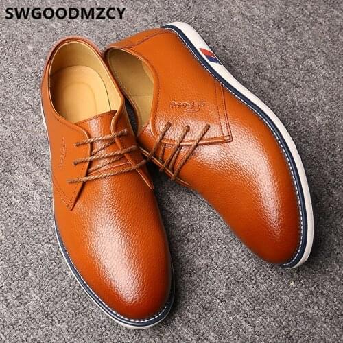 Genuine Leather Men Shoes Mens Luxury Shoes Men Designer Shoes Fashion Sapatos Masculinos Casuais Couro Sepatu Kulit Pria