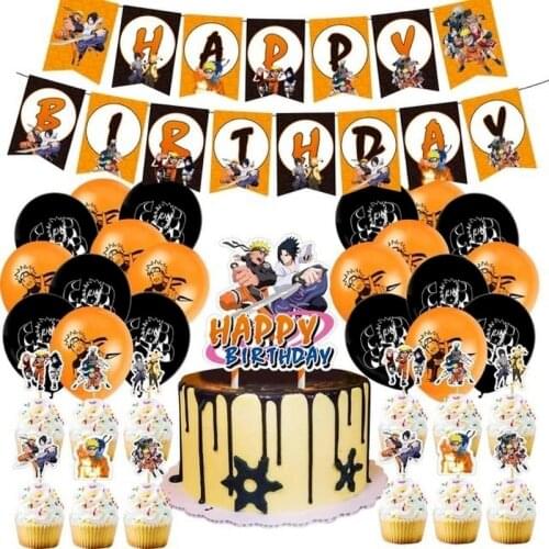 Naruto Theme Decoration Balloon Set Childrens Birthday Party Naruto Aluminum Film Balloon Combination Party Supplies