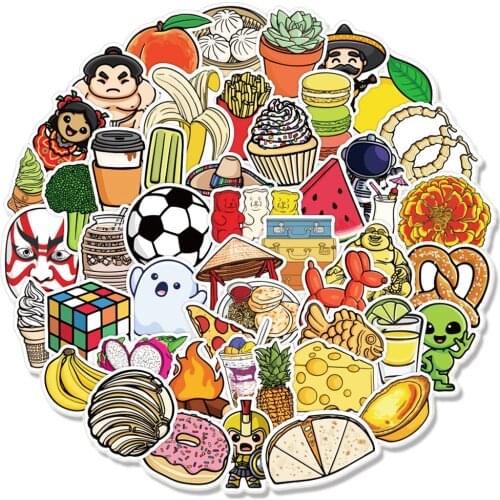 50PCS Cartoon Toy Graffiti Stickers For Laptop Notebook Motorcycle Skateboard Guitar Computer Luggage Cartoon Decal Sticker Toy