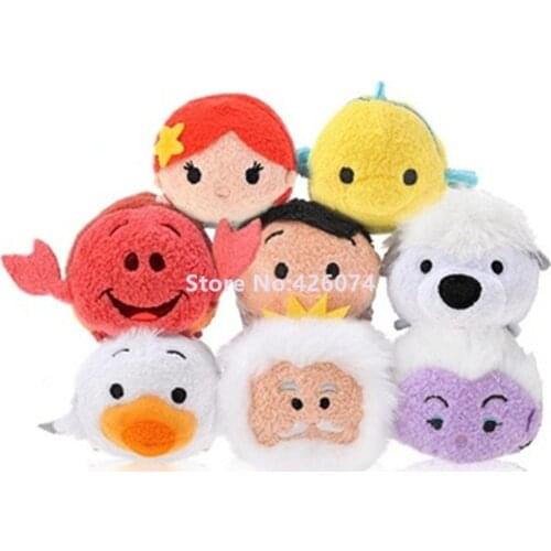 New Mermaid Eric Prince King Triton Ursula Scuttle Mini Plush Smartphone Cleaner Kids Stuffed Toys For Children Gifts