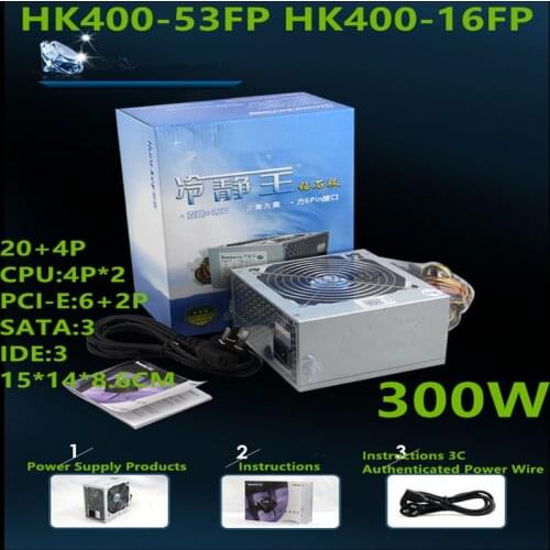 New PSU For Huntkey Brand Intel I5 AMD A8 A6 HD7770 GTX650Ti GTX550Ti 300W Power Supply HK400-53FP HK400-16FP