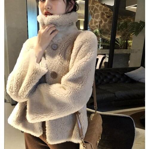 Real Fur Coat Women Sheep Shearing Winter Coat Women Clothes 2020 Korean 100% Jacket Manteau Femme BL-1102 YY1065