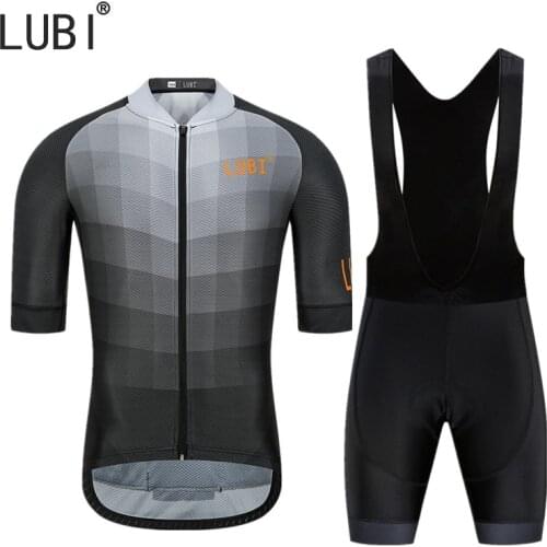 Pro Short Sleeve Cycling Set 2021 New LUBI MTB Bicycle Wear 2 Colors Bike Uniform Summer Breathable Cycling Clothes For Men