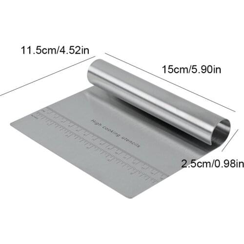Stainless Steel Cake Cutter Cake Smooth Cream Spatula Baking Pastry Tool Dough Scraper Kitchen Butter Knife Cake Decoration Tool