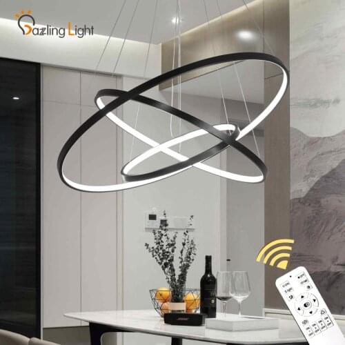 Modern LED pendant lamp rings ceiling chandelier lighting for living room dining room fixtures LED chandelier lighting