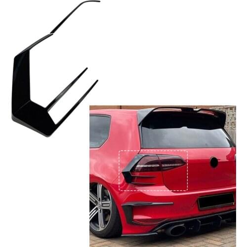 2PCS Rear Bumper Splitter Canard Auto Exterior Parts Rear Splitter Fog Lamp Trim for VW Golf 7 MK7 GTI R GTD R400 2012-2015