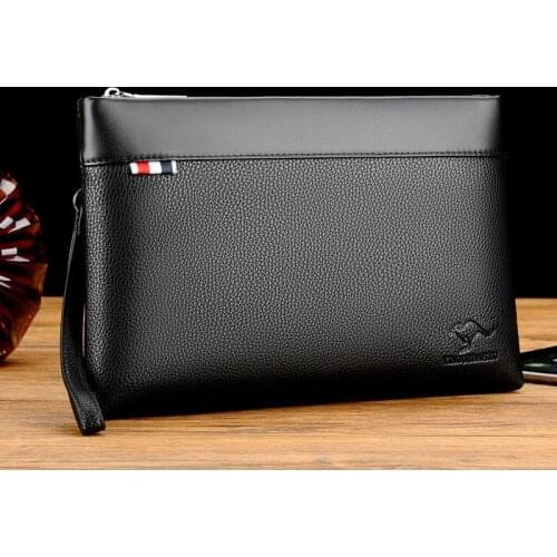 Yesetn Bag 110819 mens letter bag leisure handbag soft leather high capacity wallet purse
