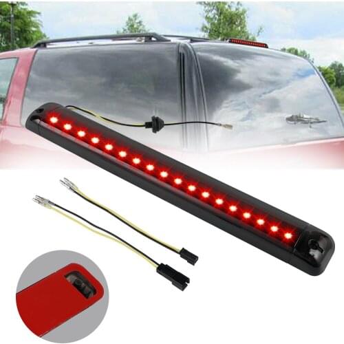 47cm 18 LED Car Red Rear Light Signal Lamp Roof Mount 3rd Third Brake Tail Light Lamp for Tahoe Jimmy Suburban Yukon