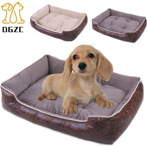 Warm Dog Beds Soft Fleece Cat Mat House Lounger Sofa Cushion for Large Dog Golden Bed Removable Cover Husky Kennel Pet Products