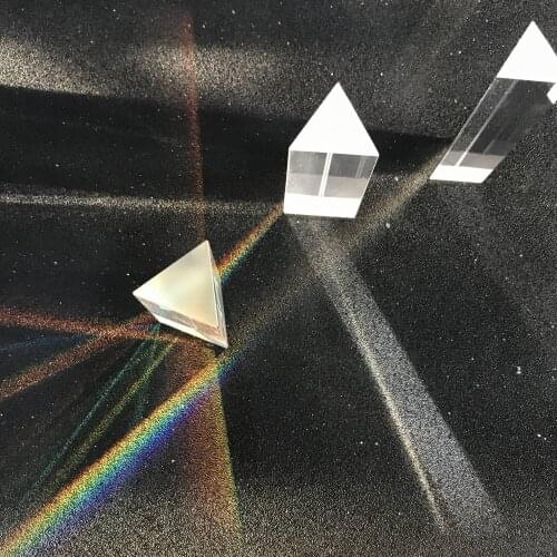 Photography Triangular Prism 25x25x80mm Rainbow Crystal Glass Effects Filter for Photo Studio Shooting Dispersion Photo Projects
