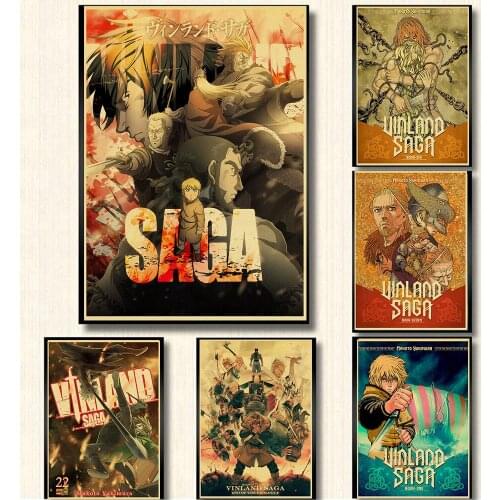 Vinland Saga Anime Manga Retro Posters Painting Wall Poster Modern Art Poster For Kids Room/Bar Decor