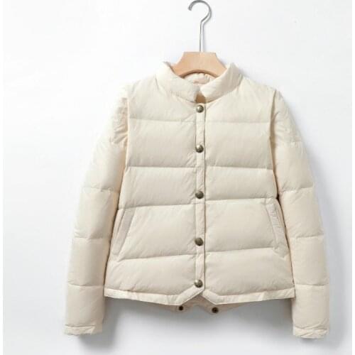 Korean Style 2021 Winter Jacket Women Stand Collar Solid color Female Down jacket Loose Oversized Womens Parka