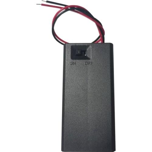 1Pcs/lot Hot Sell New Plastic 3V 2 AA battery cell holder box case compartment with on/off switch and cover