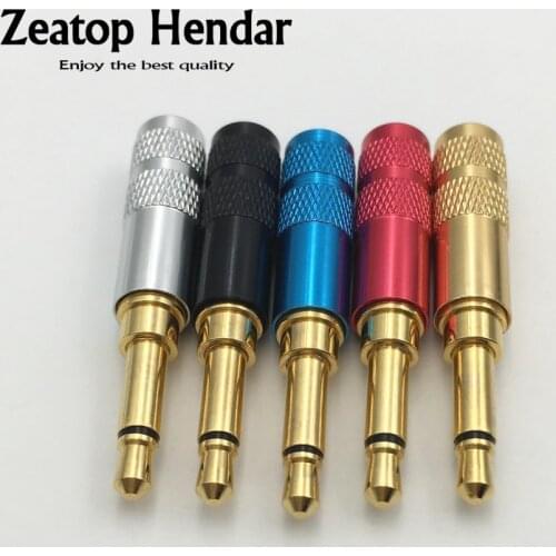 10Pcs Colorful Mini 3.5mm 2 Pole Mono Male Audio Plug with Clip Jack 3.5 Jack for Headphone Earphone DIY Repairing Connector