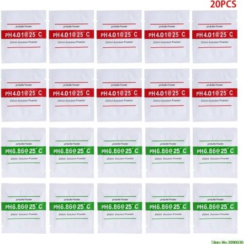 20 Pcs PH Buffer Solution Powder PH For Test Meter Measure Calibration 4.01 6.86