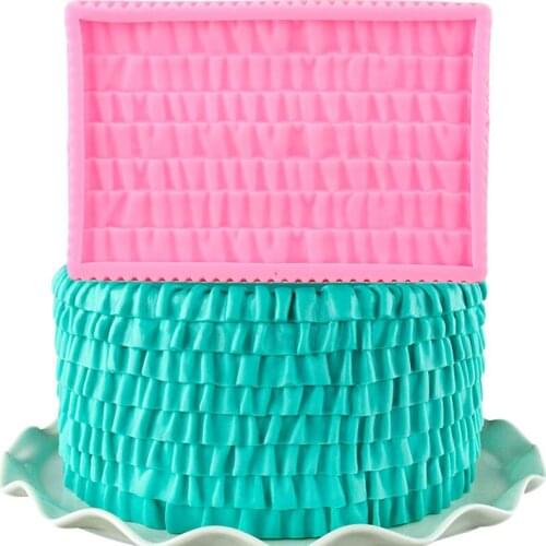 3D Folded Lace Fondant Mold Cake Border Silicone Mould Cookie Baking Cake Decorating Tools DIY Candy Resin Clay Chocolate Molds