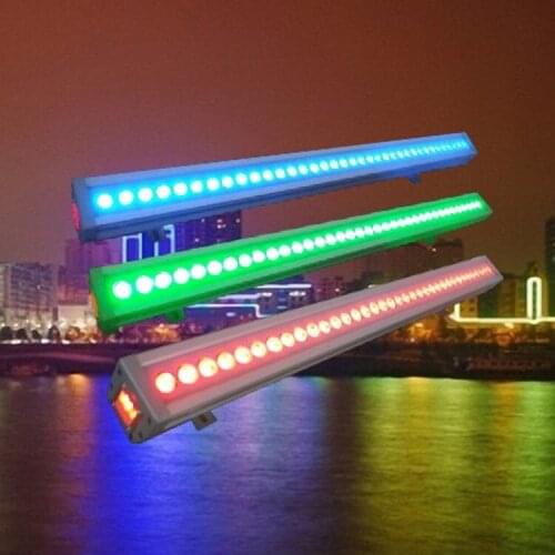 4pcs /lot 36pcs 3W RGB 3 in1 led bar wall washer lighting waterproof IP65 outdoor Floodlight DMX512 Bar light FREE Shipping