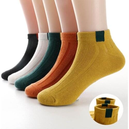 5 Pairs/Lot Cotton Children Kids Socks for Girls Boys Winter Fall Spring Wear Solid Color Fashion Sports Casual Socks Baby Kids