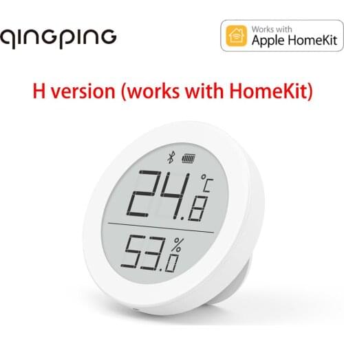 In Stock Qingping Bluetooth Thermometer Hygrometer H Version Work With Homekit Electronic Ink Screen High Precision Digital