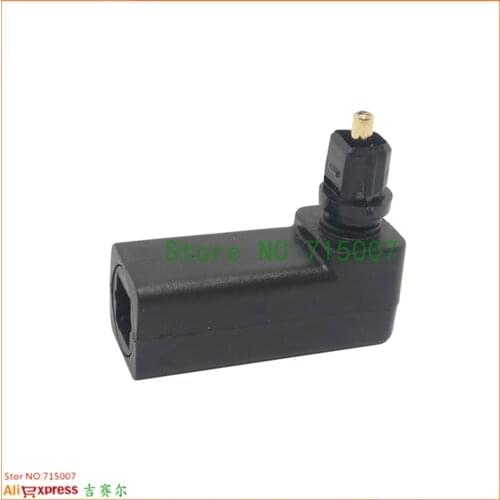 90 Degree M/F Digital Optical Audio Cable Adapter Male to Female Right Angle 360 Rotates for Toslink Optical Cable TV Adapter