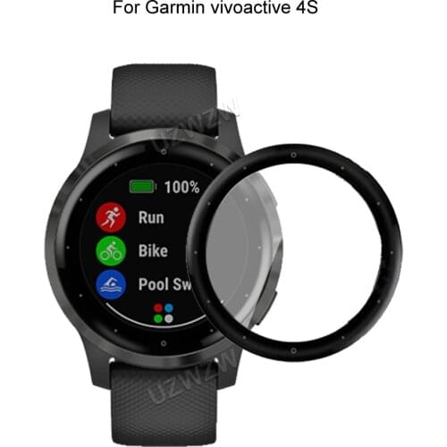 For Garmin Vivoactive 4S 40mm Soft Smart Watch Screen Protector Guard 3D Curved Edge Full Coverage Protective Film Cover