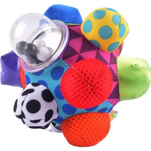 Babies Children Kids Boy Girl Colorful Bumpy Rattle Ball Learning Developmental Toy Gift 24BE