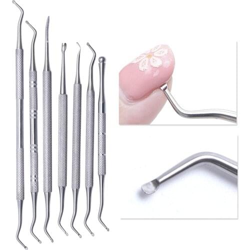 Dual End Nail Toenails Lifter Stainless Steel Bunion Corrector Foot Cleaning Care Ingrown Hook Pedicure Tool